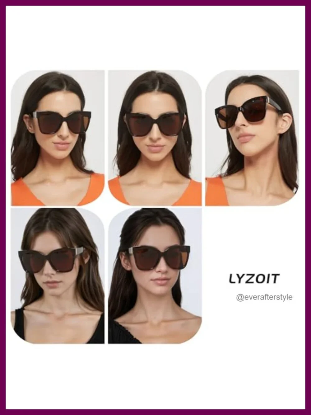 Oversized Cat Eye Polarized Sunglasses Women UV400 Protection